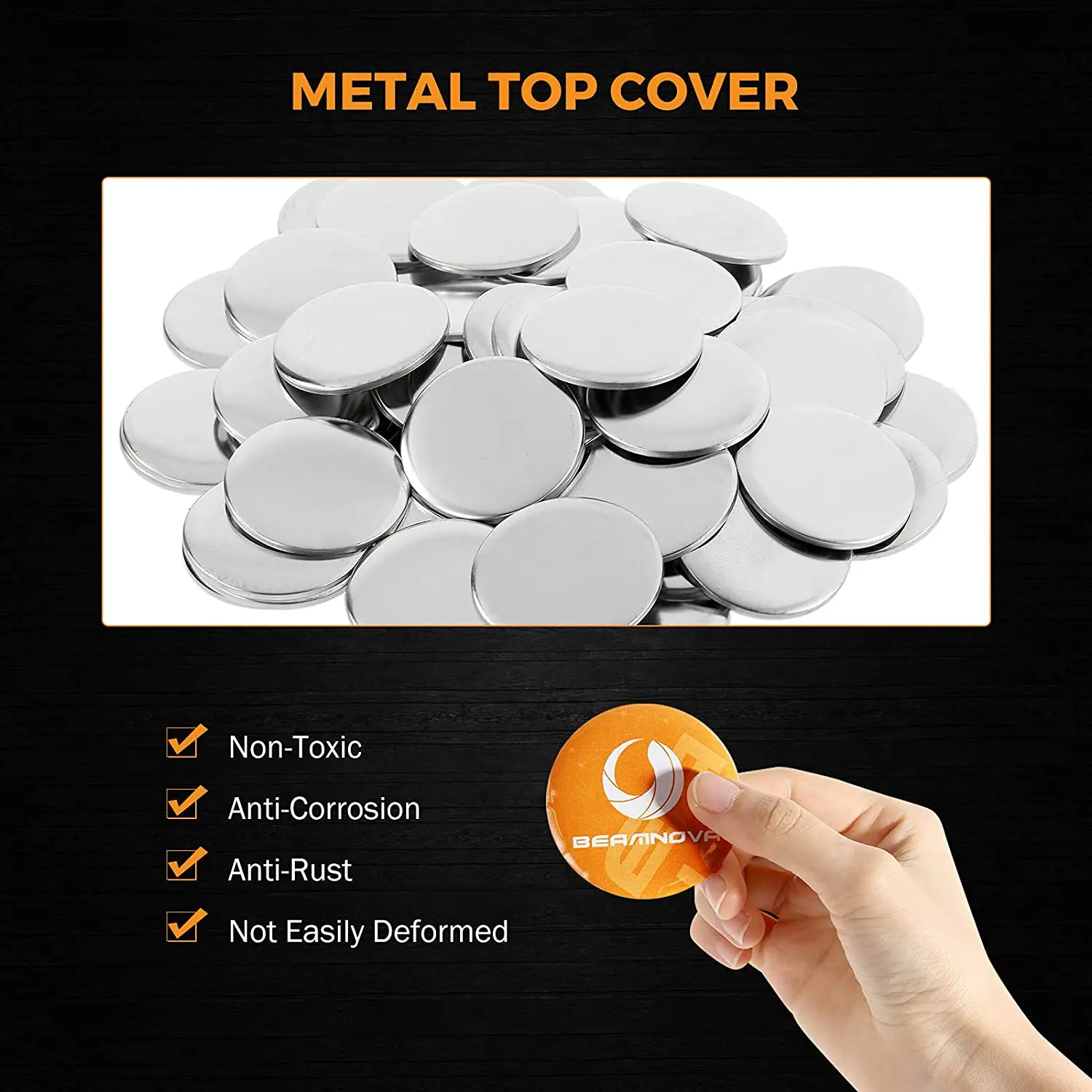 100 Chiếc Trống Pin Nút Huy Hiệu Chất Liệu Phần Tròn DIY Làm Thành Phần Huy Hiệu Làm Vật Liệu Bấm Máy Ép Cung Cấp