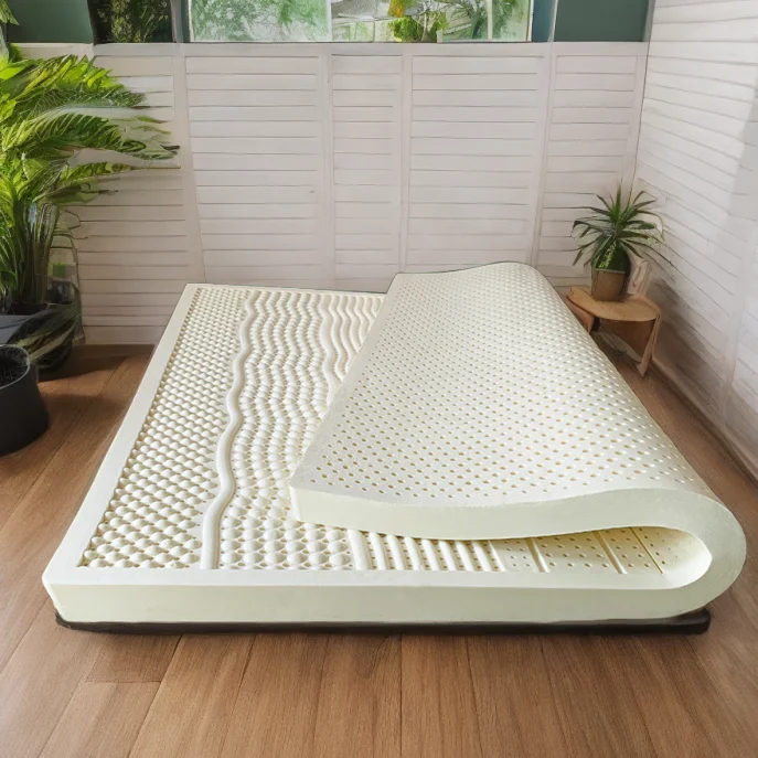 

Customizable Natural Latex Mattress Topper Medium Firmness Pure Latex Foam Bed Pad Durable Breathable Comfort Soft
