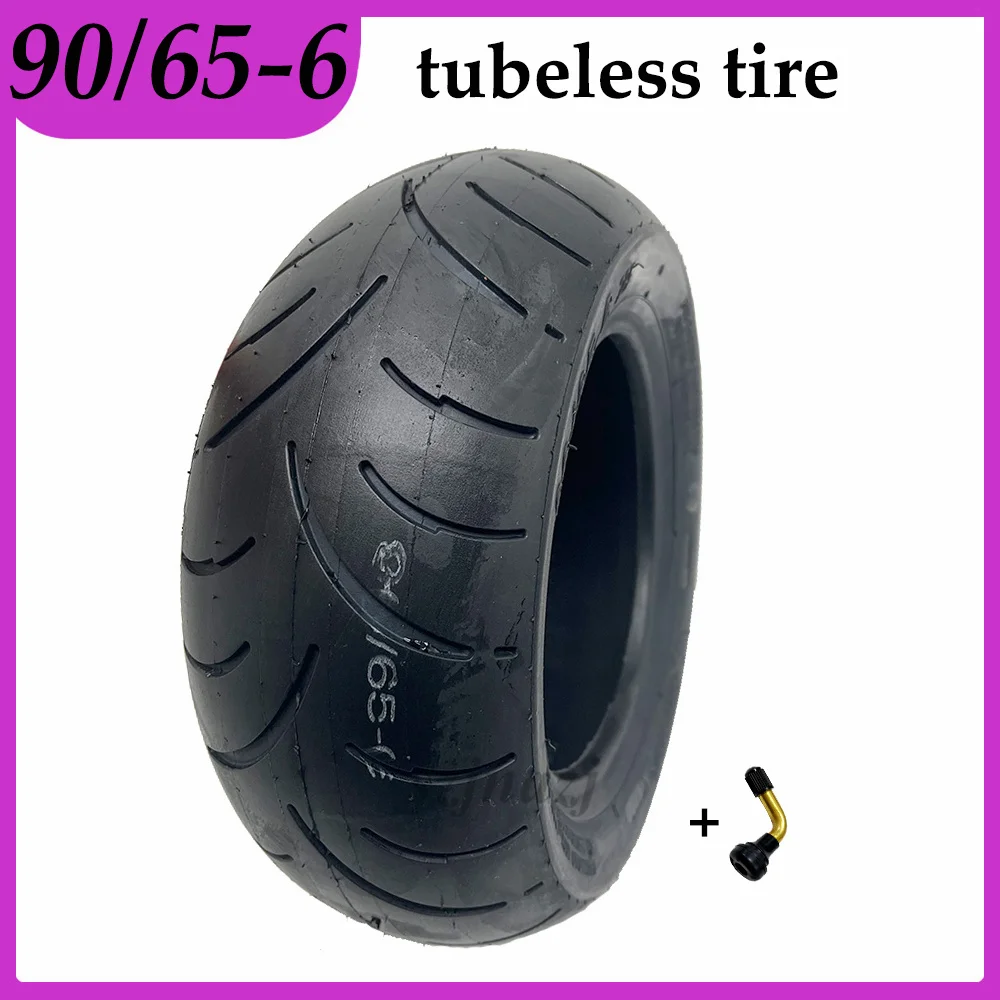 90/65-6 Tyre High Quality Tubeless Tire with Air Valve for Electric Scooter Mini Motorcycle Retrofit Accessories