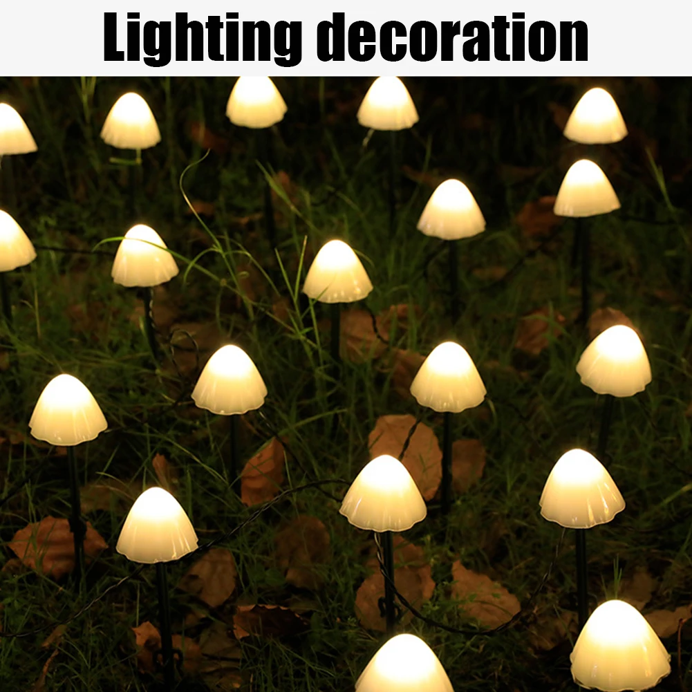 Led Champignons Verlichting Op Zonne-Energie Verlichting Met 8-Mode Verlichting 10 Paddestoelvormige Led-Verlichting Bodemschakelaar Paddenstoel Zonne-Energie Verlichting