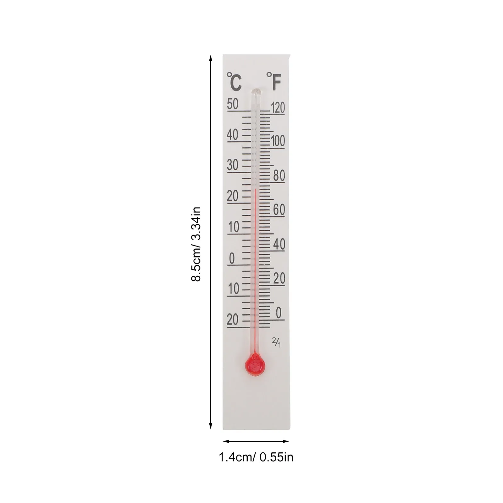 30Pcs Small Glass Thermometer with Red Liquid Dual Scale Cardboard Thermometer for Indoor Outdoor Greenhouse Science Class Craft - view 6