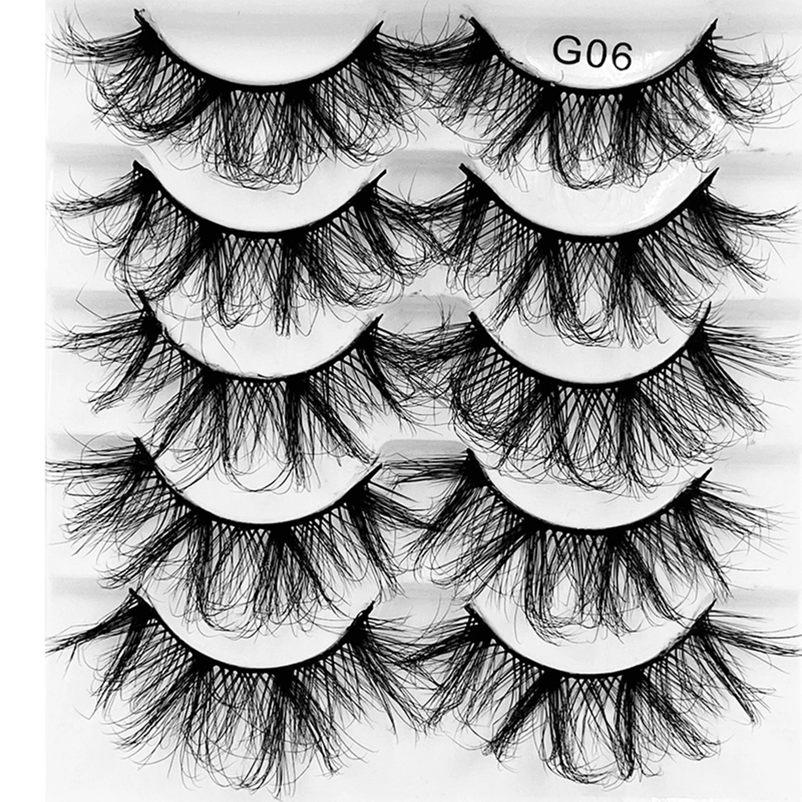 5 pares 8d individuais lash extensões multicamadas bushy bem-bedded cílios cosplay maquiagem diy cílios