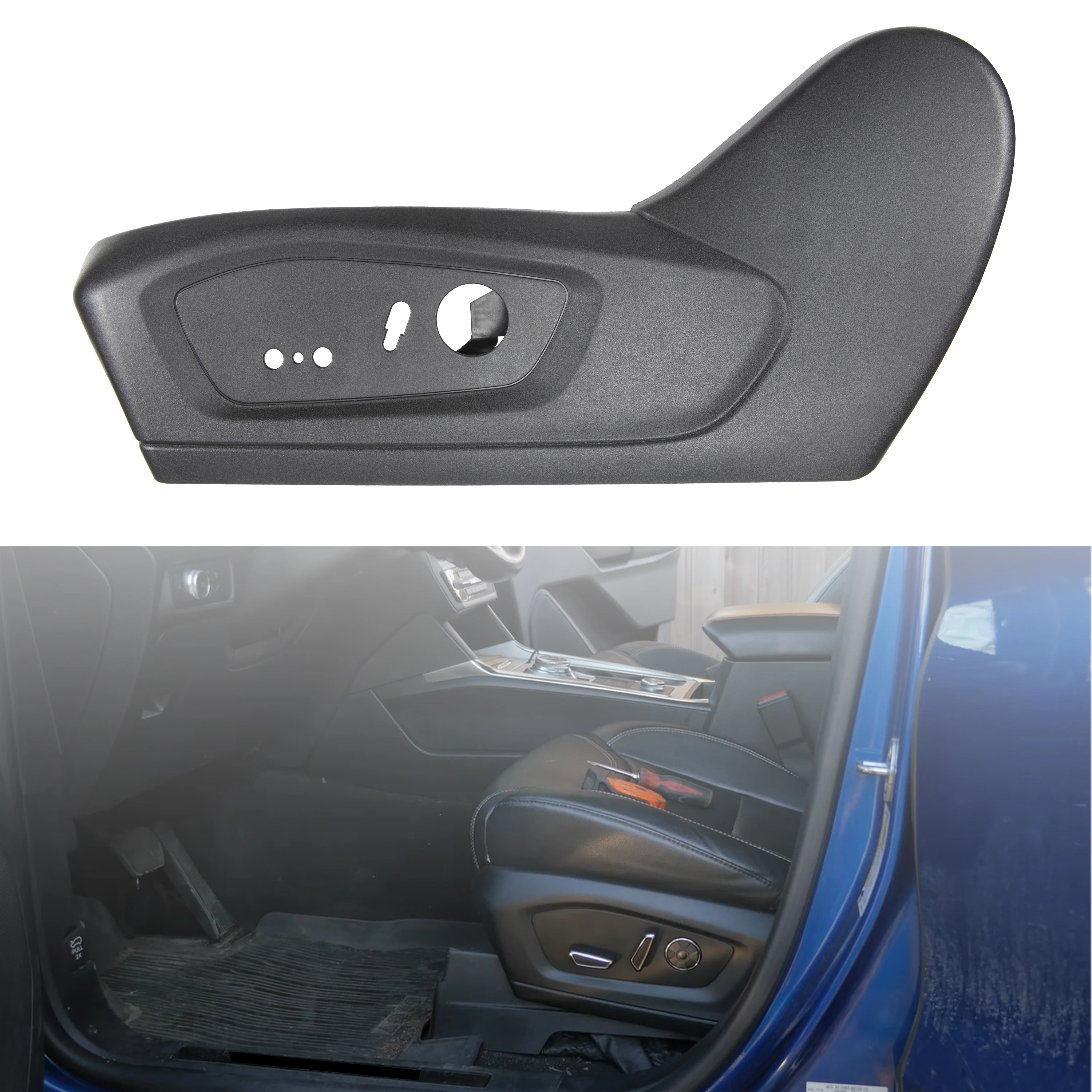 Cubierta embellecedora de asiento del lado izquierdo del conductor para Ford Explorer 2020 2021 2022 2023 cubierta de pista de asiento delantero izquierdo MB5Z-7862187-EC, MB5Z7862187EC