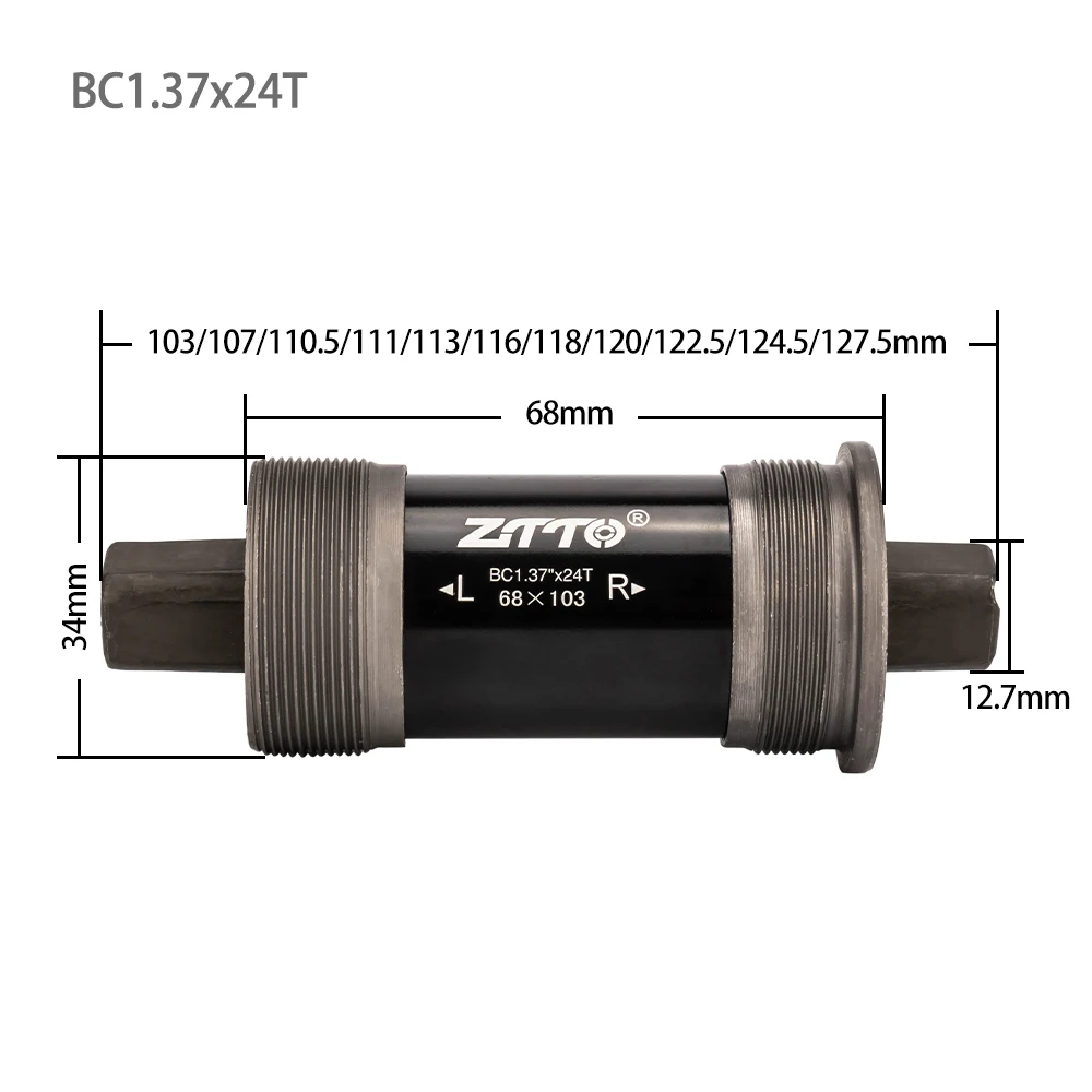 ZTTO دراجة BSA 68x103 مللي متر 107 مللي متر 110.5 مللي متر 113 مللي متر 116 مللي متر مربع مدبب الخيوط أسفل بين قوسين ل محور ثقب مربع مربع كرانسيت #2
