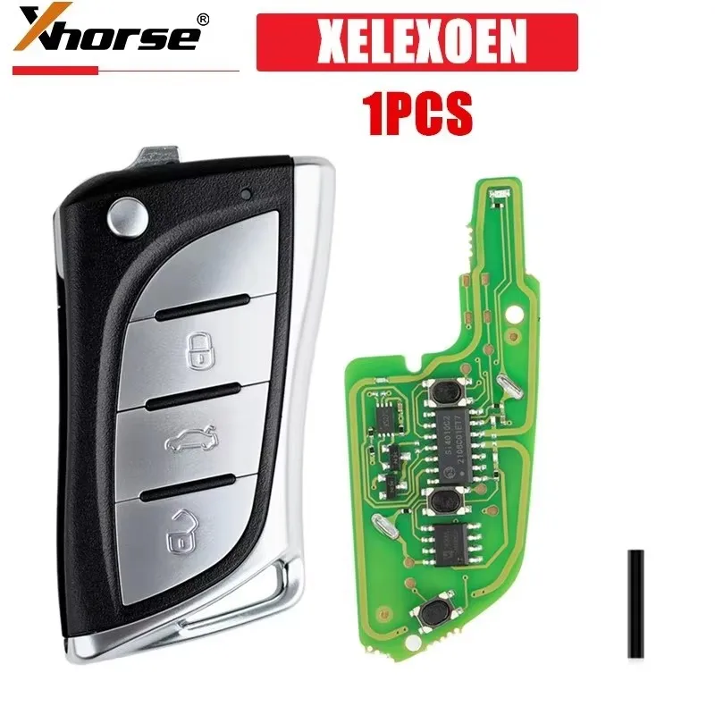 1PCS/LOT Xhorse XELEX0EN Super Remote Flip 3 Buttons for Toyota/Lexus Type with Super Chip Inside