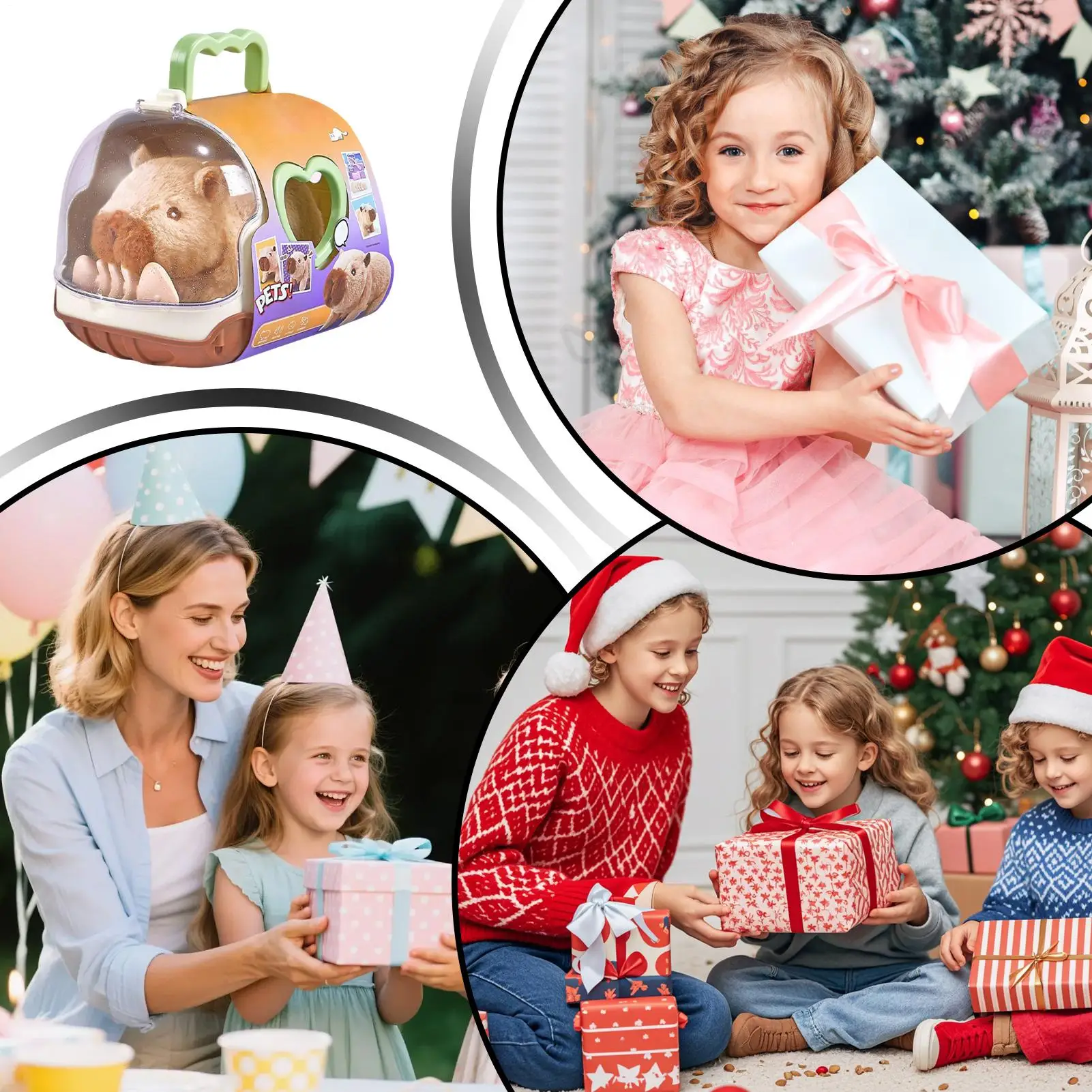 子供向けインタラクティブペット、音と光のカピバラ人形、電動で可愛いカピバラぬいぐるみ、子供、大人、若者、女の子、男の子、家庭用