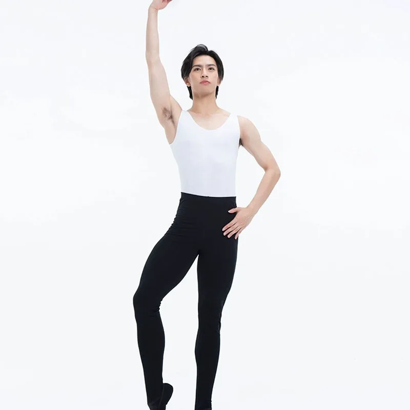 Men\'s Ballet Dance Leotards Bodysuit Tight Sports Ballet Training Tights Vest Professional Dancewear Boys Gymnastics Leotards