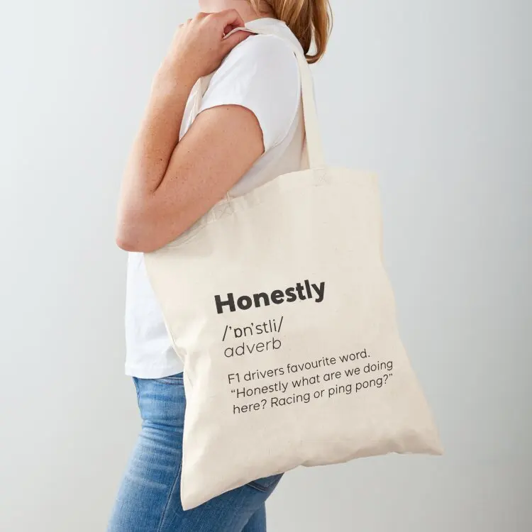 Formula 1 meme - Honestly word meaning dictionary definition - Seb Vettel Racing car Tote Bag