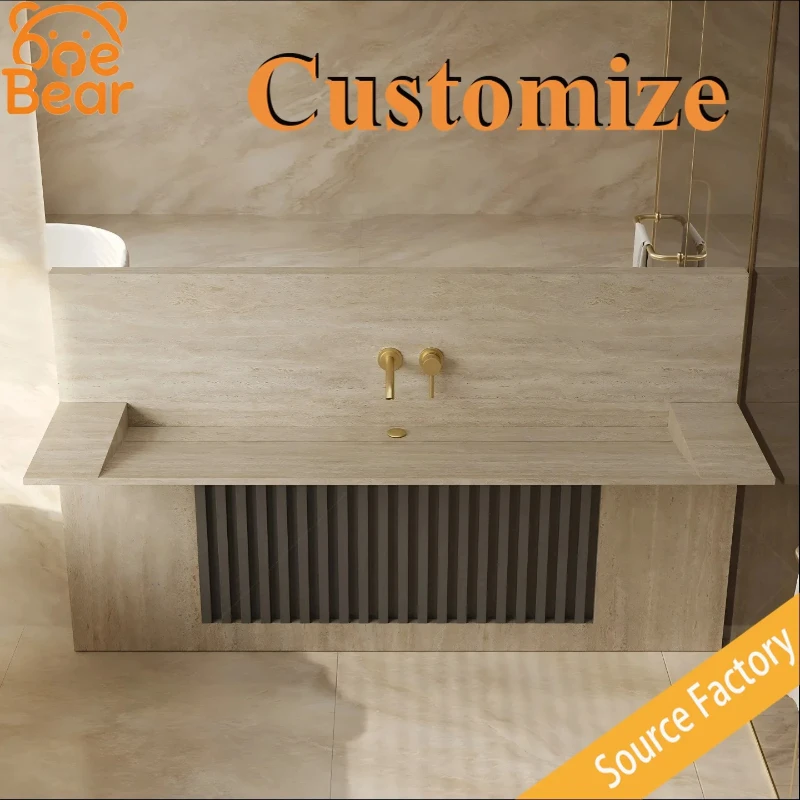 Solid square marble basin, polished white stone, undermount design, suitable for bathroom vanity installation.