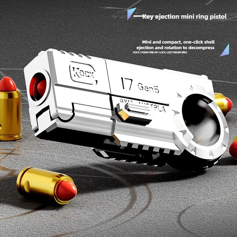 ปืนของเล่นแบบวงแหวน ยิงลูกกระสุนนิ่ม พกพาสะดวก ขนาดเล็ก 3 มิติ ปล่อยปลอกกระสุนได้ ผลิตจากโลหะผสม เหมาะสำหรับเล่นกลางแจ้ง ของเล่นสนุกๆ สำหรับเด็กผู้ชาย ของขวัญวันเกิด ของเล่นฝึกสมาธิ