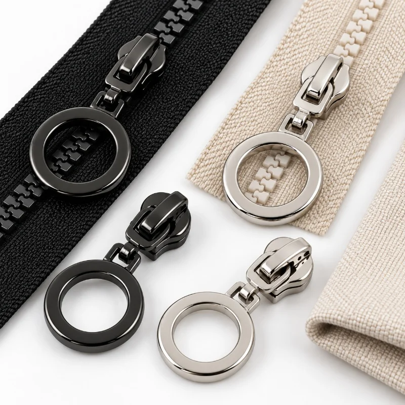 10/20/30Pcs 5# Metal Zipper Slider for Resin Zips Handbag Pull Head Bag Closure Replacement Purse Repair DIY Sewing Accessories