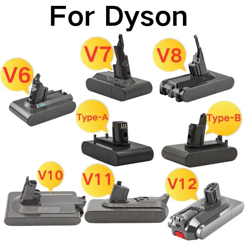 

For Dyson Rechargeable Battery V6 V7 V8 V10 V11 V12 Type-A Type-B Vacuum Cleaner Battery DC34 Battery