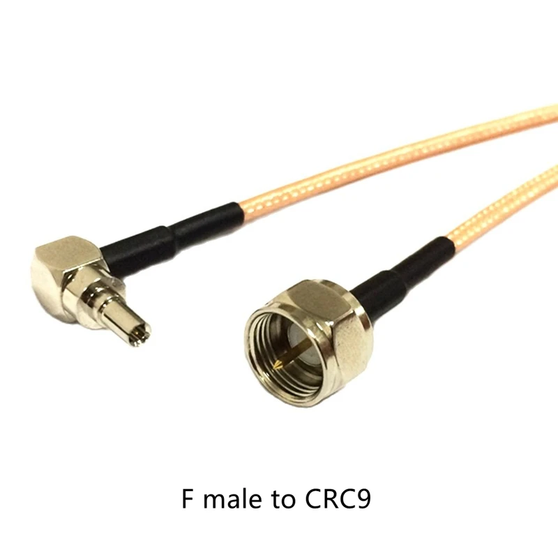 1 Stück 15cm 6" F-Buchse auf TS9 TS-9 CRC9 rechtwinkliges Koaxialkabel RG316 HF-Frequenz-Verlängerung für 3G 4G Antenne – Detail 4