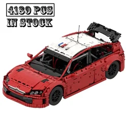 New Technical MOC-92925 C4 WRC 2008 Monte Carlo 1:8 Scale Sebastien Loeb Super Sports Car Buiding Block Bricks Toy Birthday Gift