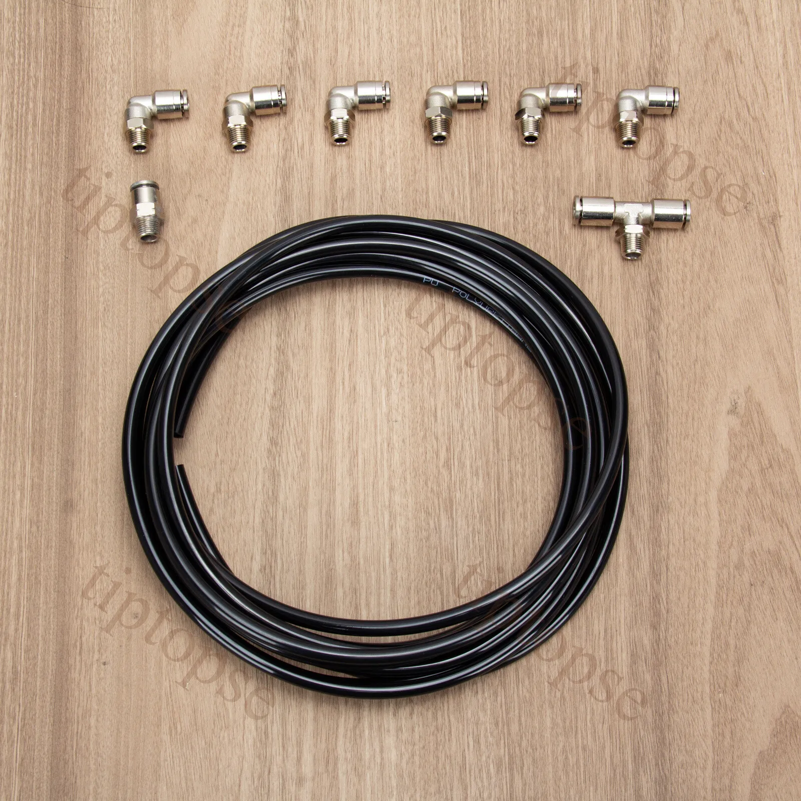 

Push Lock Fittings Kit w/ Vacuum ATP Tubing 1/8" NPT to 1/4" For Turbo Vehicles