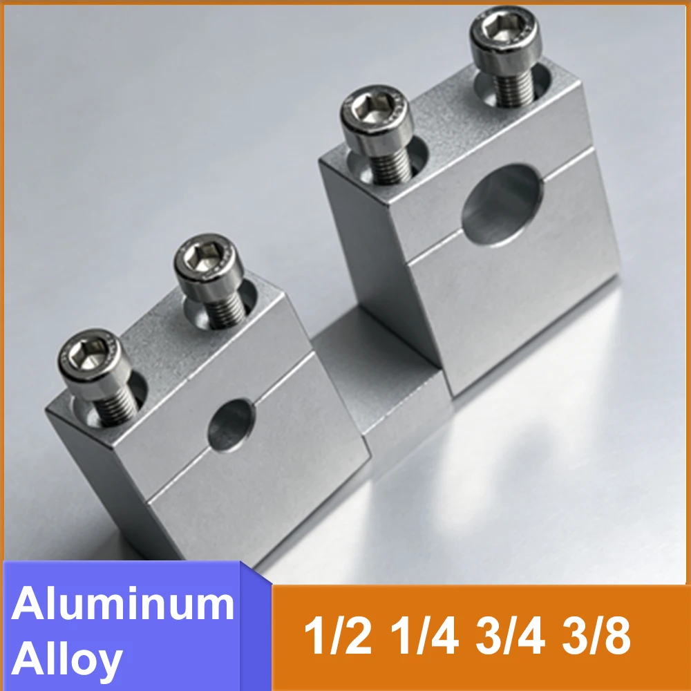 Split‑type Aluminum Alloy Tube Clamp 1/2 1/4 3/4 3/8 Carbon Fiber Pipe Mount Bracket With Screws Multi‑Rotor Drone Parts