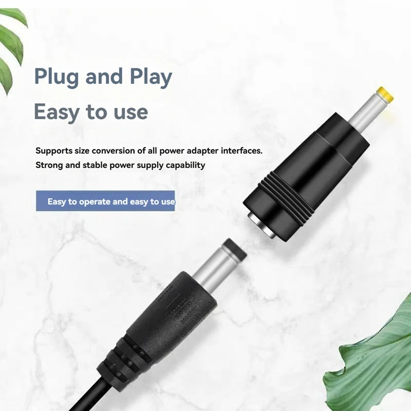 طقم كابل طاقة USB إلى DC من BAADE مع 8 محولات - مثالي لأجهزة التوجيه ومصابيح القمر وأضواء LED ومكبرات الصوت والمزيد