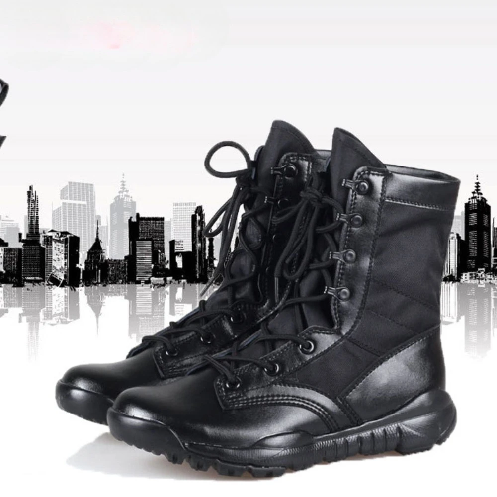 

Big Size 48 47 Desert Boots Shock Absorbing High Top Shoes Ultra Light Breathable Combat Boot Anti-slip