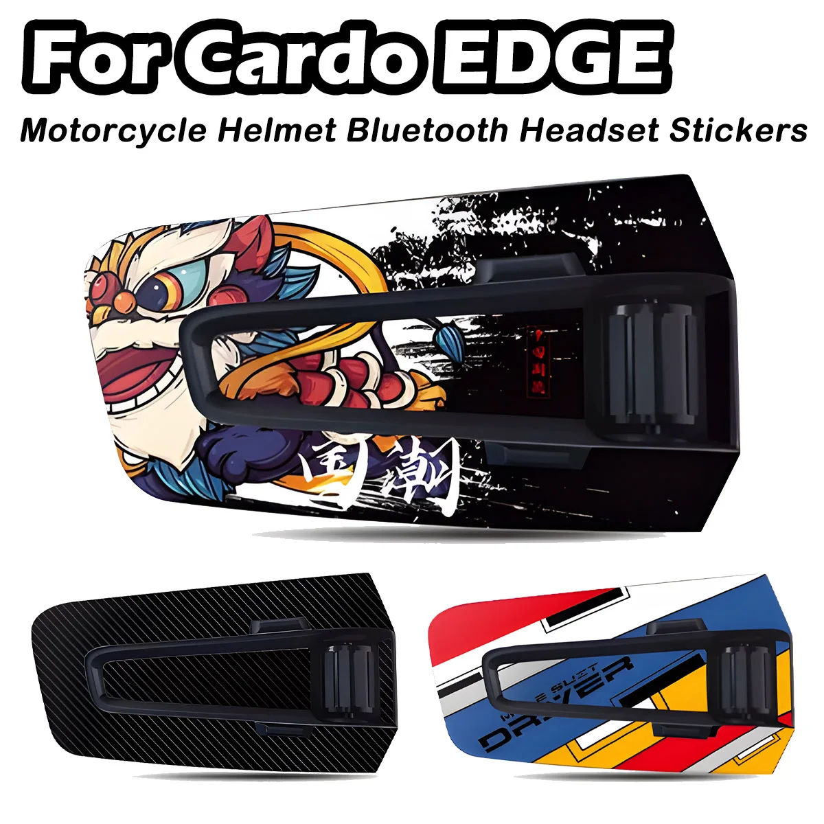 For Cardo EDGE Motorcycle Helmet Bluetooth Headset Decorative Stickers Earphone Headphone Protective Decals Accessories