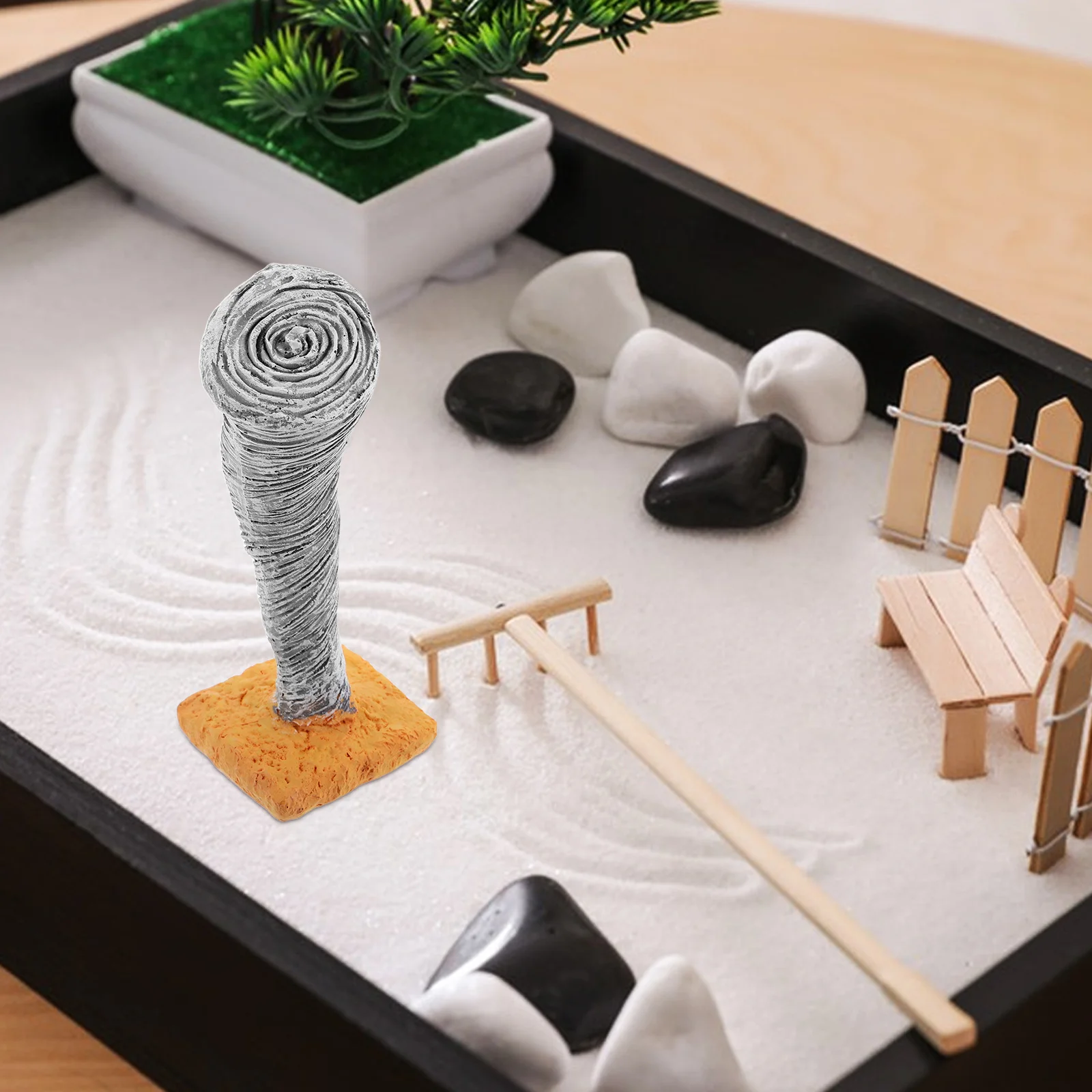 

DIY Resin Tornado Sand Table Decor Miniature Landscaping Stand Table Tornado Ornament Hands-on Educational Tool