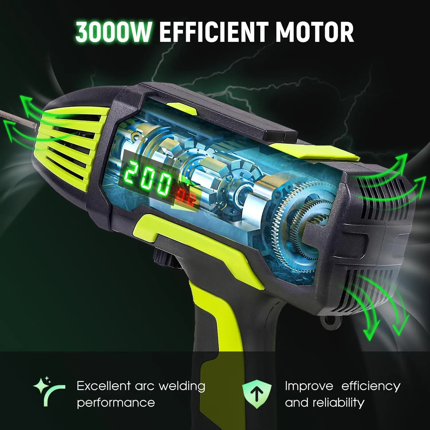 Tragbares MMA-ARC-Schweißgerät 20-200A IGBT Handheld-Inverter-Schweißmaschine mit Digitalanzeige 110V/220V Dual-Spannung Haushalts-DIY-Metall-Lichtbogenschweißwerkzeug – Detail 4