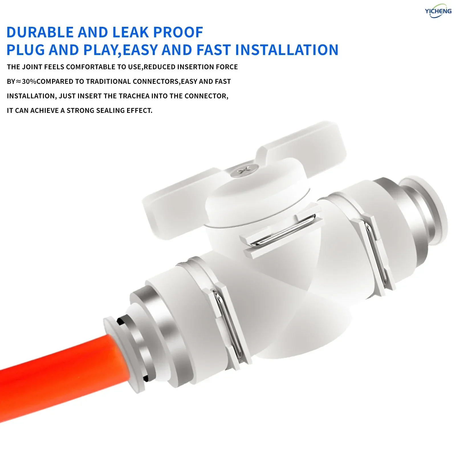 PNEUMATIC BUC OD 6 мм Шаровой клапан Клапан регулирования воздушного потока Нажимной фитинг для подключения (упаковка из 5 шт.) Клапан регулирования воздушного потока