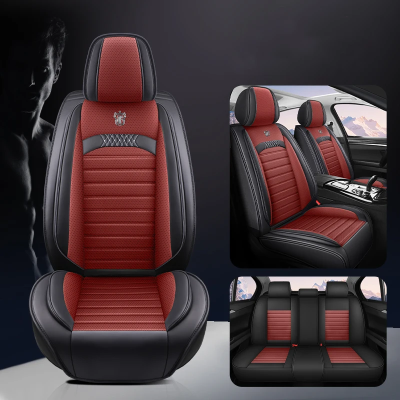 

BHUAN Car Seat Cover Leather For Mitsubishi All Models Outlander Pajero Grandis ASX Pajero Sport Lancer Galant Lancer-ex