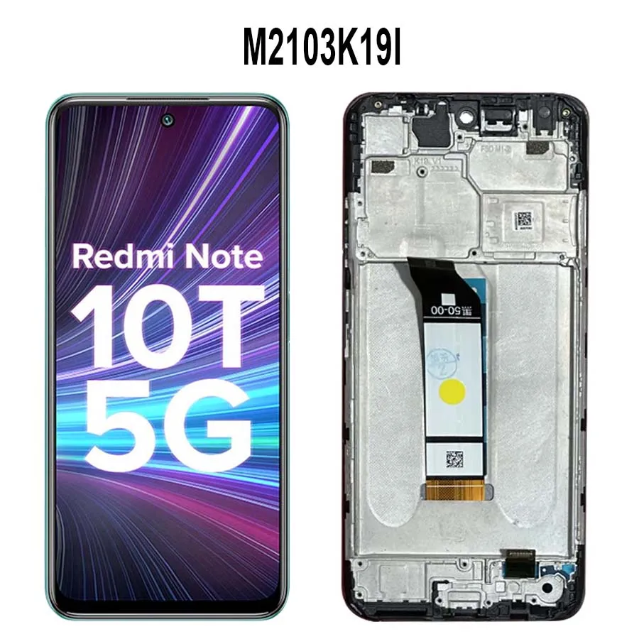 For Xiaomi Redmi Note 10T 5G M2103K19I LCD Display, with frame Touch Panel Digital Assembly For Redmi Note10T Screen Replacement