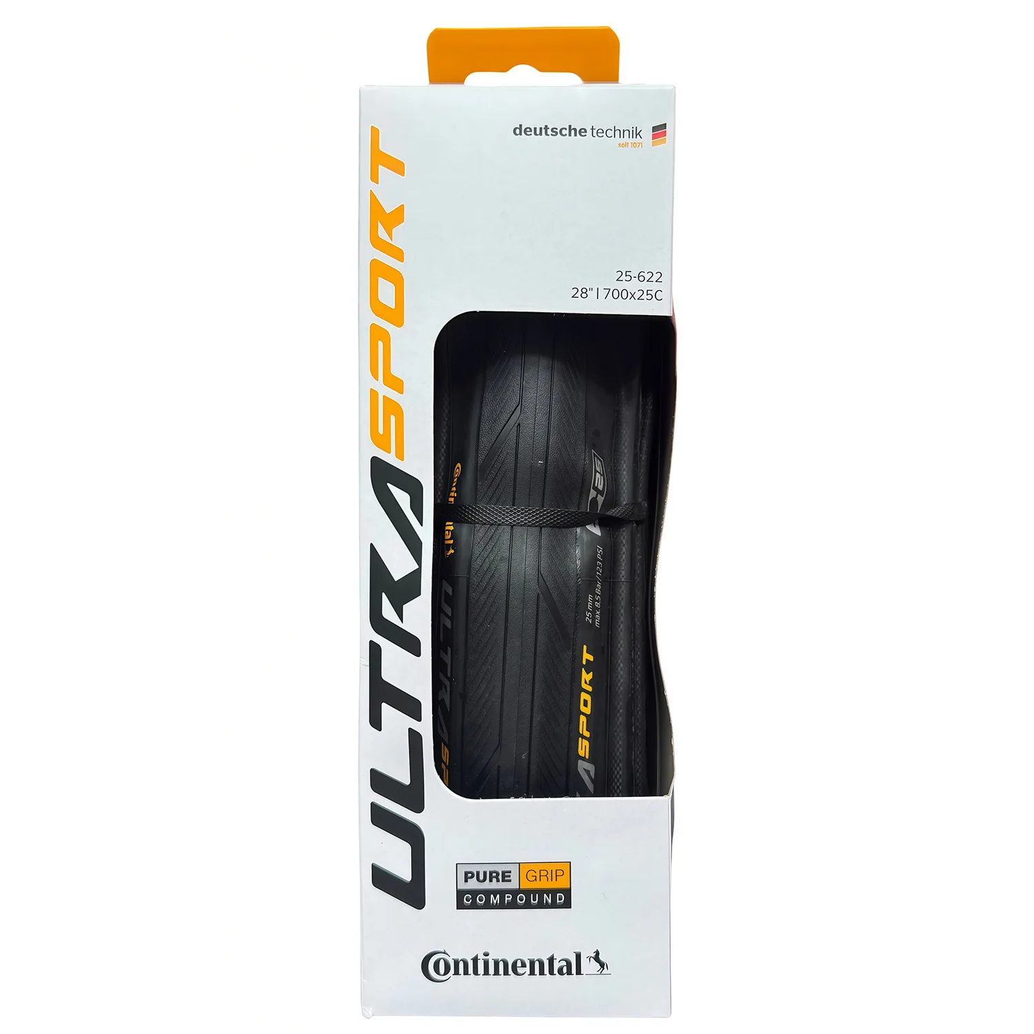 2 Stück Continental Ultra Sport III 700x23/25/28c Schwarzer Faltbarer PureGrip 3 Rennrad-Reifen Faltreifen – Detail 10