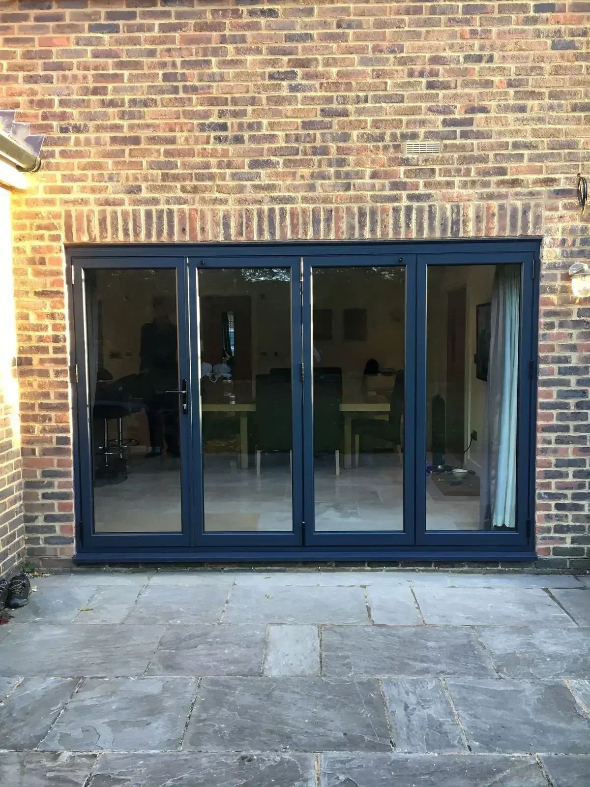 Folding Door Thermal Break Aluminium Folding Accordion Doors for Houses Custom Exterior Double Tempered Glass Bifold Door