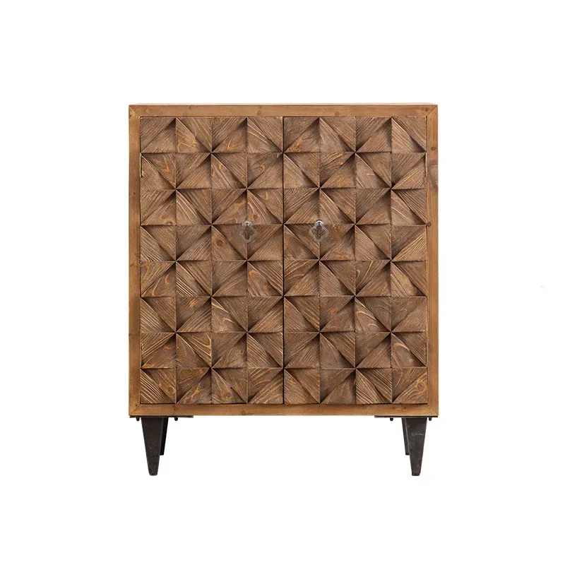 

Locker retro two-door restaurant storage side cabinet