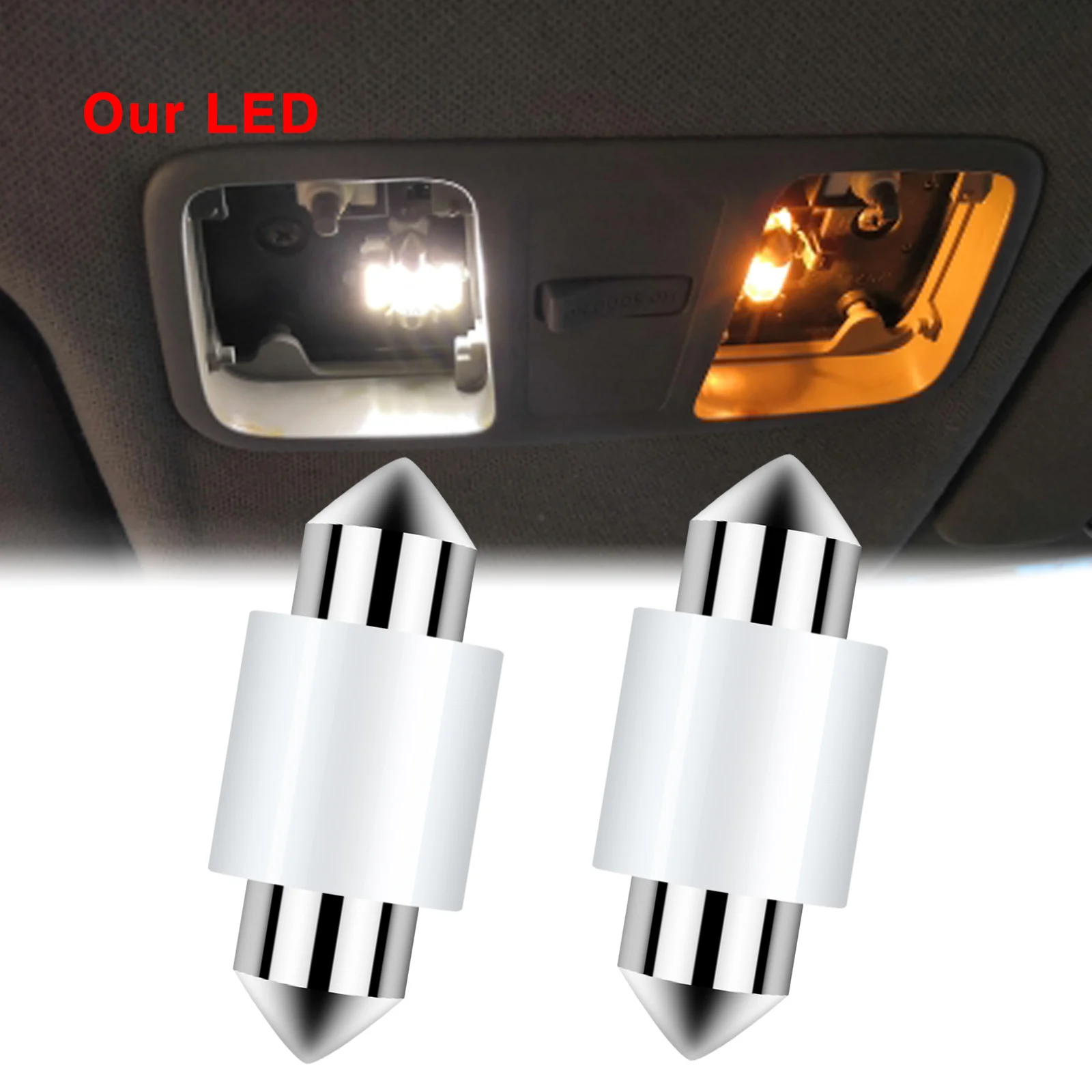 2pcs Roof Dome light 31mm 12V Interior Cabin Reading LED Bulb Lamp For Hyundai Elantra HD i40 Venue i20 i30 Kona Accent Sonata