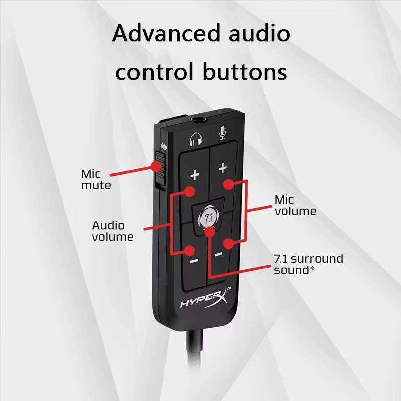 하이퍼엑스 클라우드 II 유선 게이밍 헤드폰 하이파이 7.1 서라운드 사운드/탈부착 마이크/USB 사운드 카드 (PC, PS용)