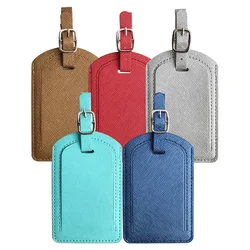 1PC PU Leather Luggage Tag Bag Pendant Suitcase Name ID Address Holder Tag Portable Travel Accessories