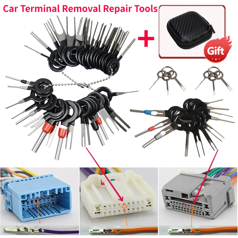 

66pcs Car Terminal Removal Repair Tools Electrical Wiring Crimp Connector Pin Extractor Kit Car Tools For Auto Repair Mechanic