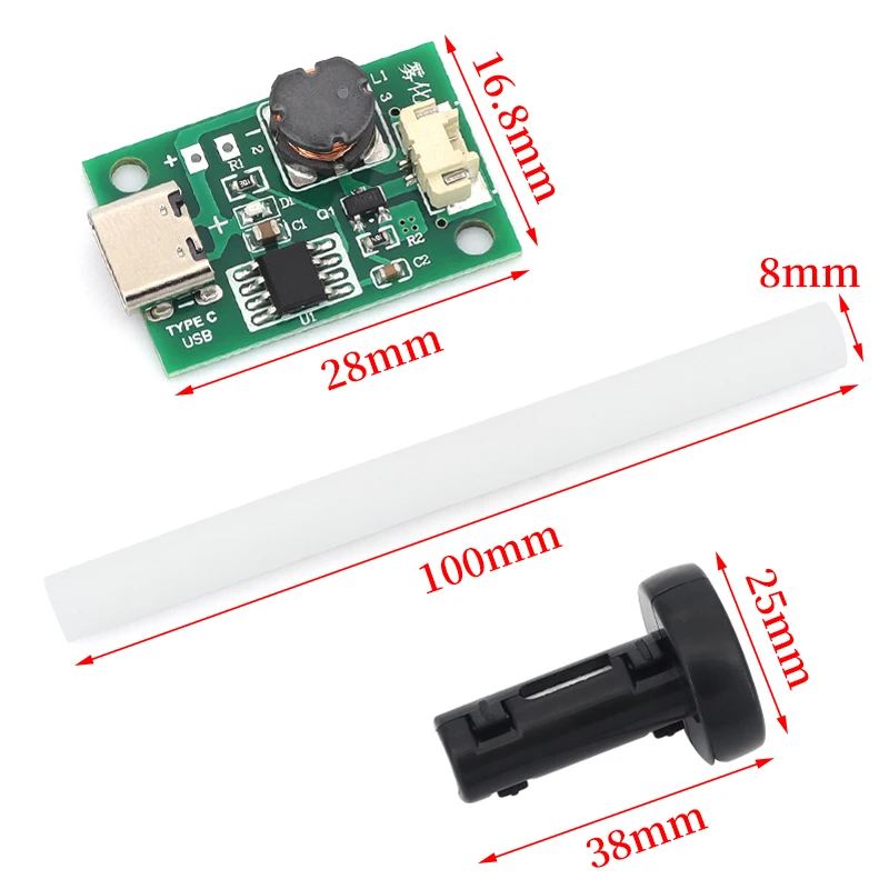 Javino TYPE-C Mini Humidifier DC5V Single Spray Non-Switched Atomization Humidification Module DIY Ultrasonic Atomizer