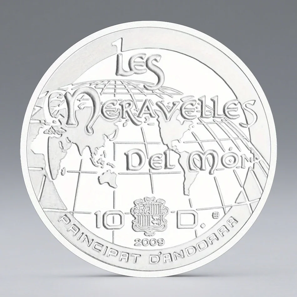 Mexican Mayan Pyramids Silver Plated  Collectible Coin Aztec Mexico Souvenir Coin