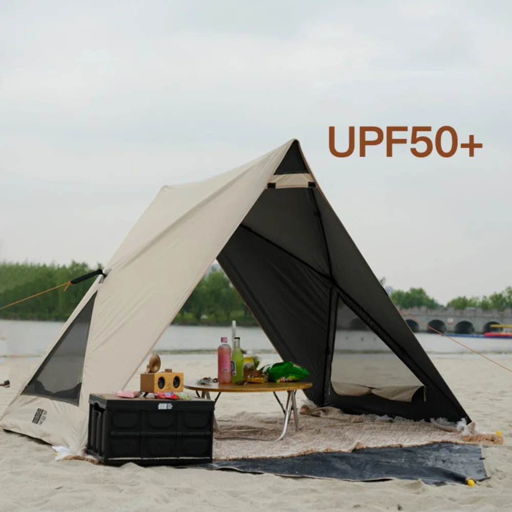 Outdoor Camping Tent Waterproof Family Automatic Beach Tent Shelters UV Foldable Naturehike Ultralight Canvas Mosquito Net