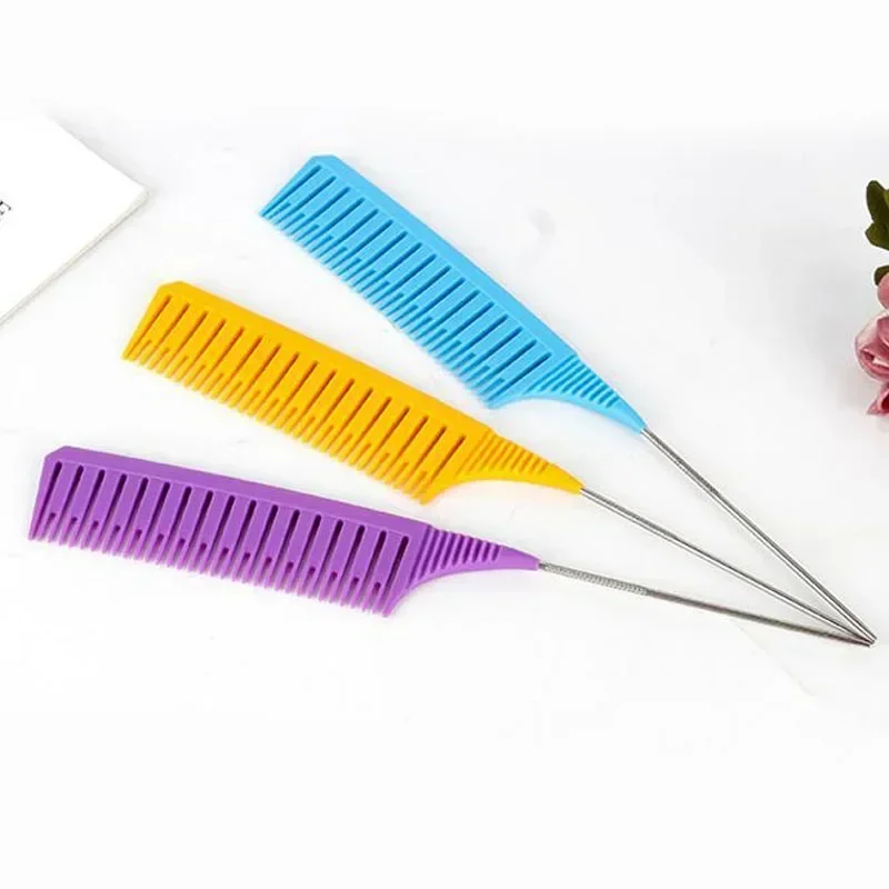 3pcs Hairbrush Hair Styling Combs Tailed Comb Set Coloring Dyeing Comb Salon Tool Sectioning Highlighting Weaving Cutting Comb