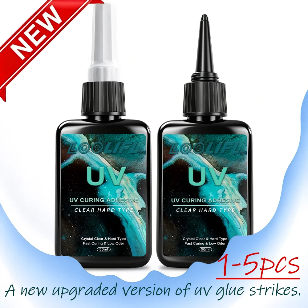 Upgraded Version UVResin Crystal Clear Hard Type LowOdor Fast Curing UV Curing Adhesive for DIY Jewelry Handmade Crafts Casting