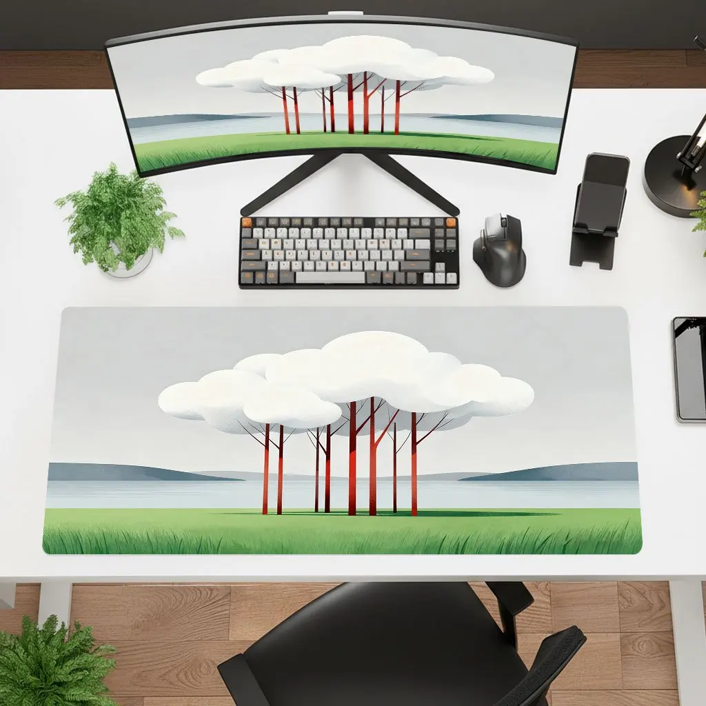 Cloud Forest Iron Decor Mouse Pad Multi Sizes HD Print Thick Non Slip Desk Mat For Gaming Office Laptop Desktop