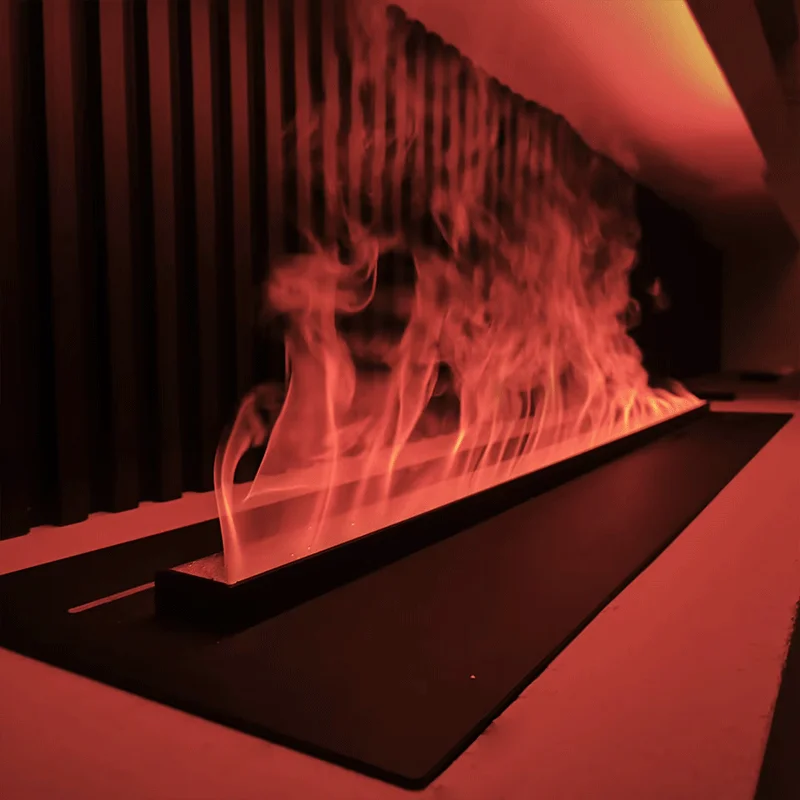 Indoor Electric Water Vapor Atomized Fireplace 3D Vapour Fog Steam Flame Customized Room TV Stand Decoration Humidifier