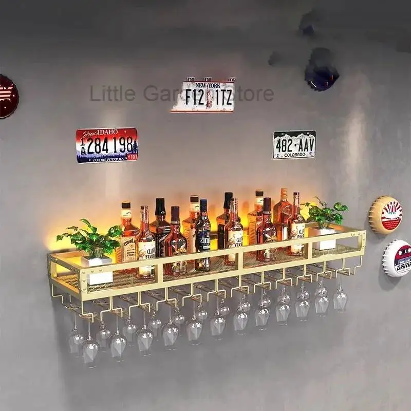 Estante de Metal para Bar, expositor montado en la pared para Club, bodega, gabinetes de vino, restaurante comercial, muebles de cocina Adega Barzinho