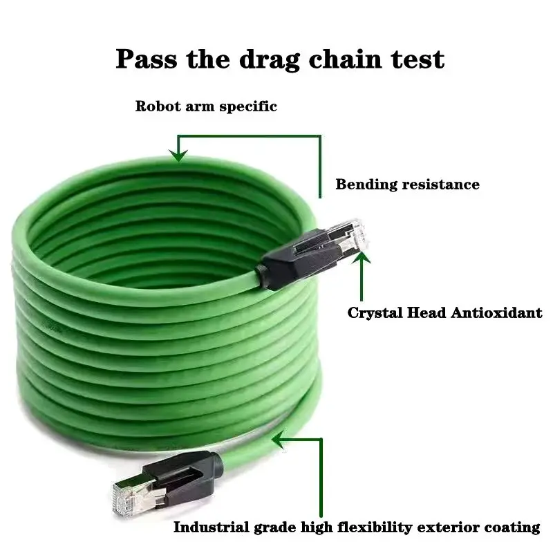 10G Super Category 6 Industrial High Flexible Ethernet Cable Profinet Private Server Drag Chain Ethernet Cable Industrial Grade