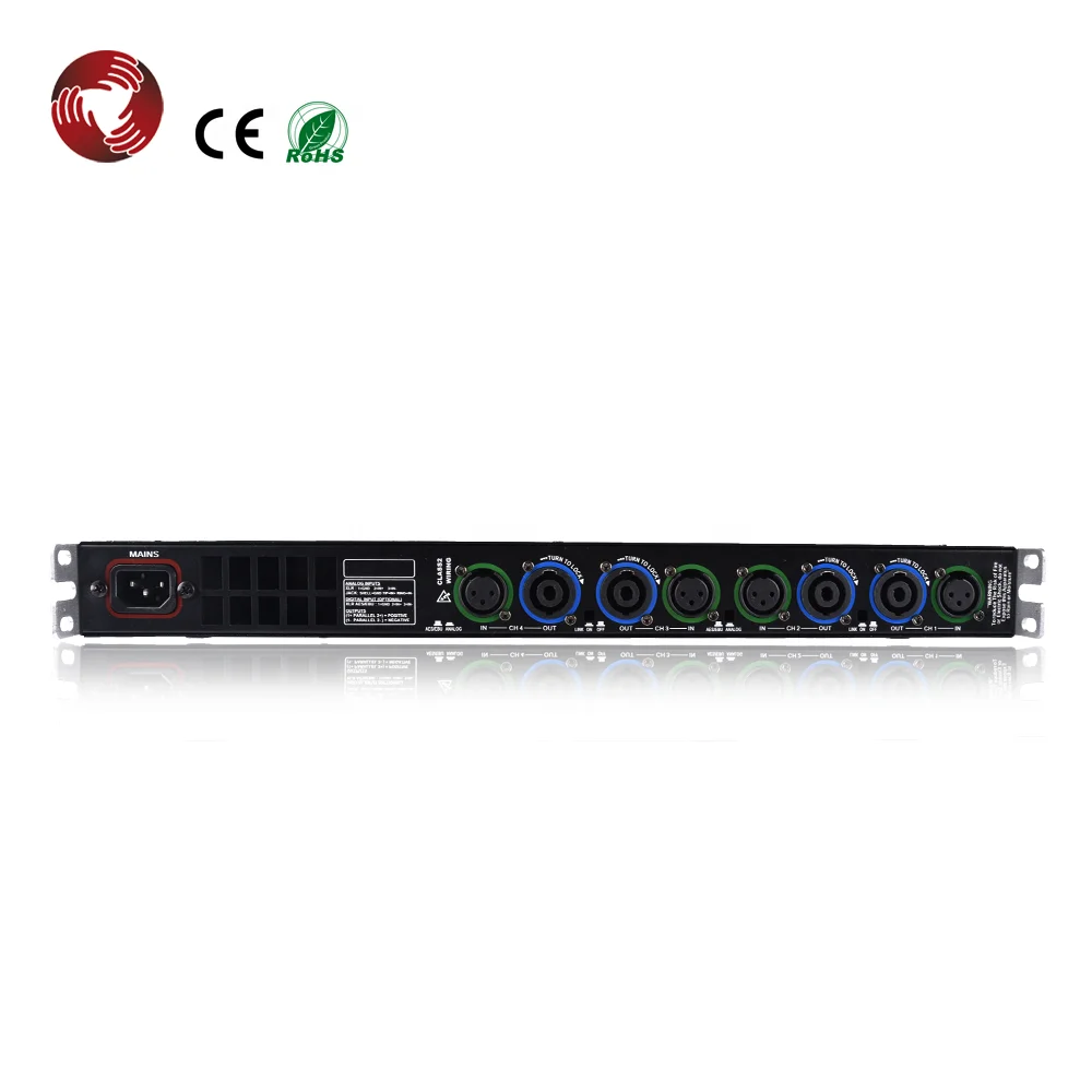 New 4-channel Professional 600W*4 1u Class d Digital Audio Power Amplifier