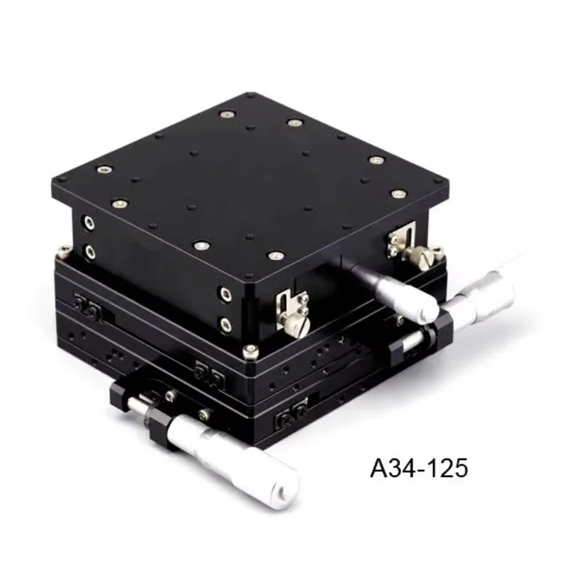 A34 XYZ 3-axis combination component displacement table, manual table, fixed adjustment table, with micrometer head knob