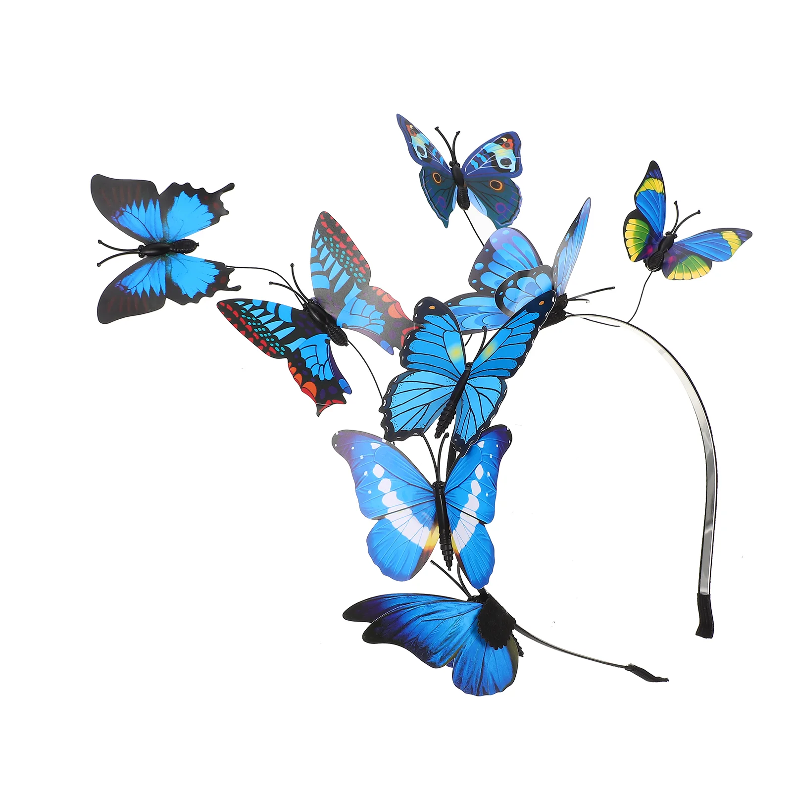 Butterfly Costume Accessories 3D Headband Halloween Costumes for Girls Butterflies Hair Hoop Inflatable Plastic Miss