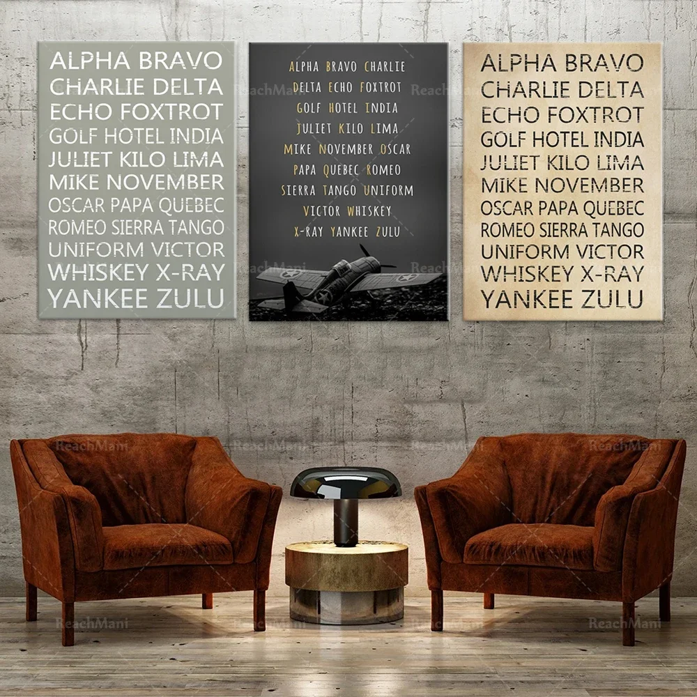 60% off NATO phonetic art, aviation decor, pilot gifts, phonetic alphabet prints, minimalist wall art posters