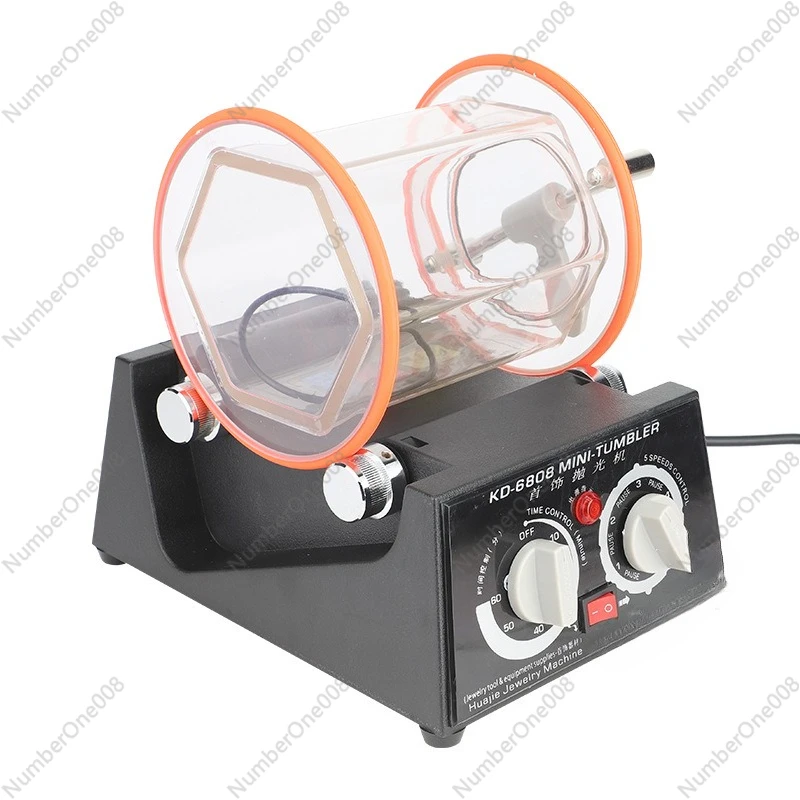 

6808-130 Малый роторный полировальный станок 45 Вт, 5 скоростей, компактный, для ювелирных изделий и металла, с функцией удаления заусенцев, бочкообразный дизайн, с таймером