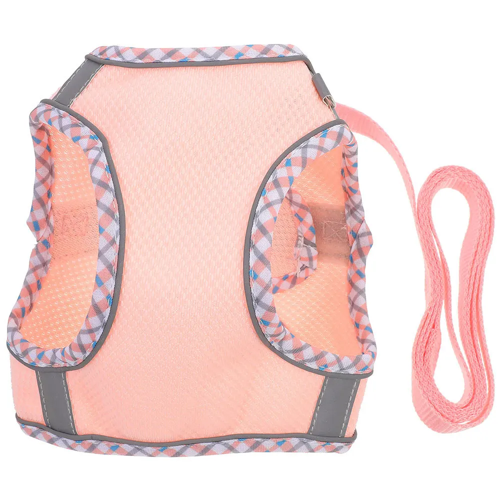 

1Set Pet Harness Lightweight Portable Adjustable Dog Walking Vest for Small Dogs Wear-Resistant Outdoor Puppy Harness Training